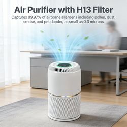 Best HEPA Filter H13 UV Sterilization Negative Ion Cleaner Home Portable Air Purifier for Allergies
