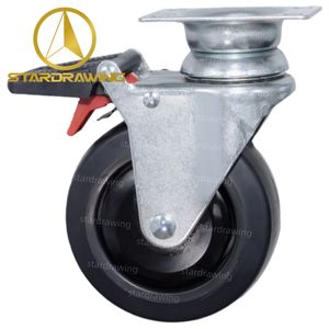 Stardrawing 125mm 5inch Polyurethane Trolley Wheel Caster