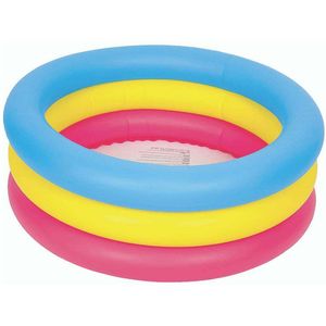 Custom 3 Ring Colorful Inflatable Swimming Pool Kiddie Pool for Age 1-3 Kids