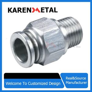 304 Stainless Steel PC Series Quick Coupling for Hose Screw Straight Pneumatic Connector Fitting