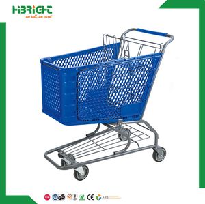 Hypermarket Grocery Store Plastic Hand Shopping Trolley