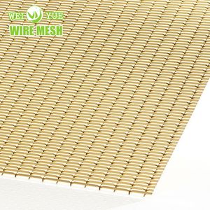 Golden Color Architectural Decorative Metal Wire Mesh for Facade Wall Cladding