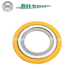 Metallic Gasket Maker Round Type Graphite PTFE Filler Material Flange Pipe Spiral Wound Gasket