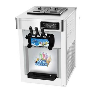 Factory Direct Mini Commercial Use Three Head Automatic Ice Cream Machine New Soft Serve for Restaurant Made Fruit Raw Material