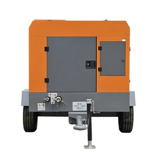 Compact Trailer-Mounted Air Compressor for Mining and Construction