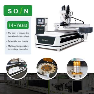 Sosn 16-Piece Auto Tool Changing CNC Router Machine for Woodworking Easy Operate