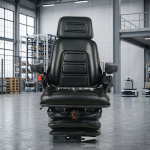Luxury PVC Black Air Suspension Excavator Operator Seat