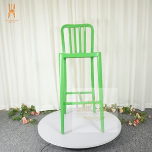 New Modern Design Bar Stool Metal Backrest Green Color Bar Chair for Coffee Outdoor Bar Furniture