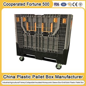 Large Folding HDPE Heavy Duty Plastic Pallet Box Bin Container for Fruit and Vegetables 1200*1000*1000mm/1200*1000*975mm/1200*1000*860mm/1200*1000*760mm
