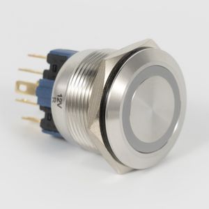 Reliable 22mm Anti Vandal Push Button Switch in Stainless Steel