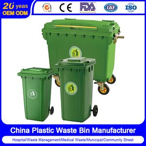 30L/50L/80L/100L/120L/240L/360L/400L/660L/1100L/1200L Outdoor Plastic Garbage/Trash/Rubbish/Wheelie/Dust/Waste Container Dustbin Price Manufacturer
