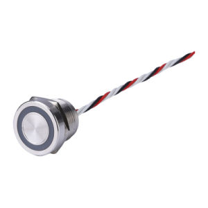 16mm Momentary Ring LED Push Button Waterproof Illuminated Piezo Switch