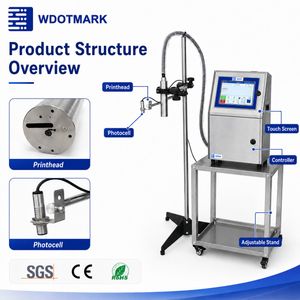 Cij Date Code Serial Number Label Character Batch Number Inkjet Coder Price 5 Lines High-Speed Continuous Cij Inkjet Printer for Packaging Machine
