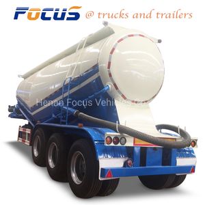 3 Axles Air Suspension V Shape Tanker Bulk Cement Powder Tanker Truck Trailer