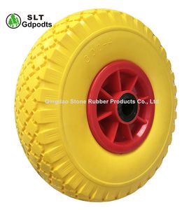 3.00-4 Heavy Duty Trolley Wheels Flat Free Tire