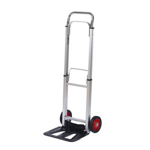 Ultra-Lightweight Aluminum Travel Trolley with Retractable Handle, Strong Load-Bearing Capacity for Suitcases and Moving Boxes Folding Luggage Cart