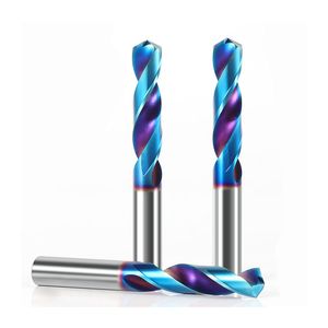 Buytop Solid Carbide Drill Bit for Hardened Steel Tungsten Carbide Twist Drill HRC65 External Cooling Twist Drill