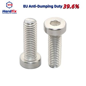 #2-56 #4-40 #6-32 #8-32 #10-24 Stainless Steel HD Hex Head Allen Drive Bolts Half Thread Knurled Hexagon Socket Cap Head Screw Bolts and Nuts