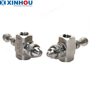 Adjustable 304 316 Stainless Steel Two Fluid Air Atomizing Spray Nozzle