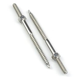 Customized Hanger Bolt M8 Stainless Steel Double Threaded Metal Roof Solar PV Hangers Bolt Drilling Screw