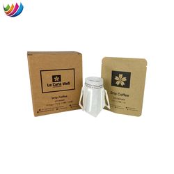 Ready to Ship Custom Printing Drip Coffee Filter Drip Coffee Sachet Packaging Bagtea Pouch Bags