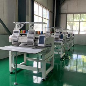 Tajima 15 Needle Embroidery Machine 2-Head for Cap T-Shirt Flat Socks Embroidery