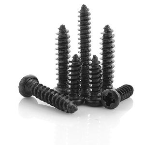 Cross Pan Head Pointed Tail Stainless Steel Oxidized Black Tapping Screws PA1.3*5
