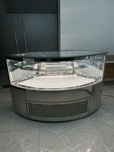 Premium Curved Refrigerated Pastry Display Case with Anti-Fog Glass