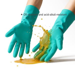 Wear-Resistant Suitable Chemical Factories and Laboratories Rubber Protection Gloves