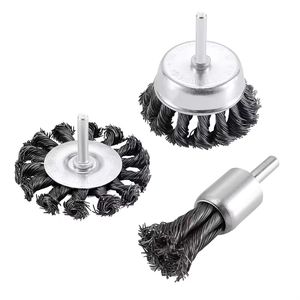 Twisted Knot Wheel End Stainless Steel Wire Brush Coarse Crimped Cup Brush