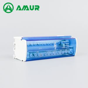 Electrical 660V 15 Pole Copper DIN Rail Mounted Screw Brass Power