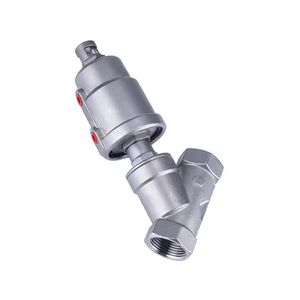 304/316L Air Operated Pneumatic Stainless Steel Thread Angle Seat Valve Foot Valves Double /Single Acting Nature Gas, Air