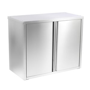 Stainless Steel Wall-Mounted Storage Cabinet with Two Doors