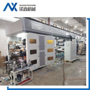 Hydraulic Lift 6 Color Flexographic Printing Machine (Central drum type)