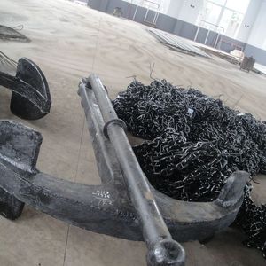 Heavy Duty OEM ODM Customizable Black Paint Stockless Anchor