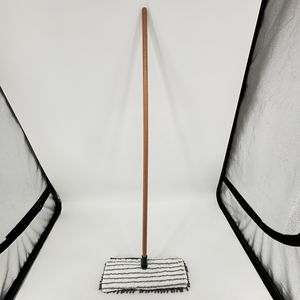 Wholesale High Quality OEM 360 Spin Microfiber Double Sides Easy Cleaning Long Straight Wooden Pole Floor Flat Mop