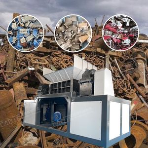 Double Shaft Shredder Strong Frame Shredder for Scrap Steel Cable Car Radiator Scrap Aluminum Iron Copper Motor Engine Driven Scrap Metals Shredder