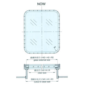 A0 Fire Rated Marine Ship Bridge Window for Wheelhouse Pilot House