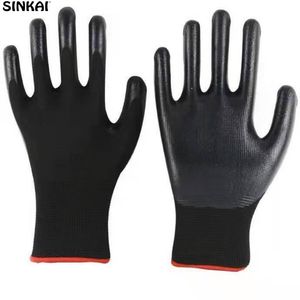 Heavy Duty PU Coated Anti Slip Protective Work Gloves Breathable Comfortable for Electronic Assembly Warehouse Logistics