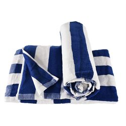 Luxury White Blue Stripe Bath Beach Towel for Hotel