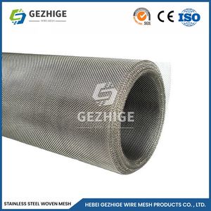 Gezhige 15m-50m Length Stainless Steel Crimped Wire Mesh China 304 Stainless Steel Woven Wire Mesh Manufacturers 0.28mm Wire Diameter Stainless Steel Wire Mesh