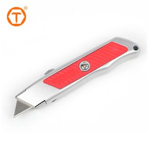 Stainless Steel 150 mm Zinc Alloy Custom Multi Tool Carbon Safety Auto Retractable Paper Box Cutter Utility Knife