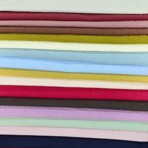 Large Quantity in Stock 100% Cotton Sand-Washed Crinkled Plain Fabric