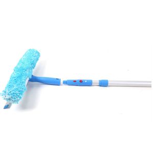 14inch 2in1 Window Squeegee Cleaner Microfiber Window Washer Long Handle