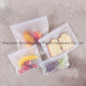 Food Grade Thick Reusable Freezer Ziplock PEVA Plastic Snack Ziplock Storage Bags