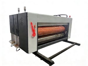 High Speed Semi Automatic Two Colors Corrugated Cardboard Pizza Box Flexo Printer Printing Die Cutting Slotting Machine