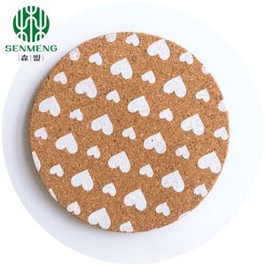 Classic Fashion Design Pure Cork Coaster Personalized Printing Cork Coaster