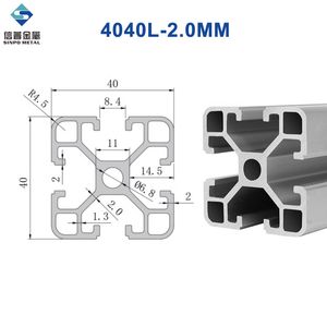 Industrial Aluminum Profiles 4040 Aluminum Alloy Profiles European Standard