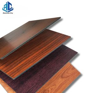 Wooden ACP 3mm 4mm 5mm Aluminum Composite Panel PVDF Coating Wood Plastic Composite Wall Panel