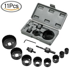 11PCS Carbon Steel Hole Saws Drill Bit for Woodworking Wood Cutter Set